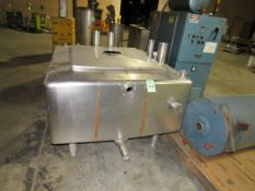 200 Gallons (approx.) Stainless Steel Square Holding Tank with Removable Lid and various inlets on