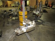 Markem CE Label Printer, Label Applicator used for labeling boxes, on Tripod Base with Casters (