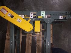 Hytrol Motorized Steel Chain Belt Conveyor, 60 in. Length x 12 in. Wide, Adjustable Steel Leg