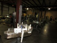 Markem CE Label Printer, Label Applicator used for labeling boxes, on Tripod Base with Casters (