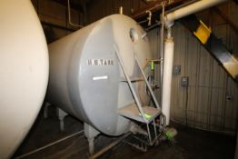 Aprox. 3,000 Gal. Horizontal Jacketed S/S RO Water Tank, with Front Side Man Door, 2