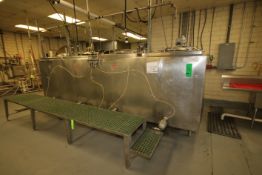 4 - Compartment @ 600 Gal. S/S Jacketed Flavor Tank, Includes Hinged Lid Top Mount Doors, Agitators,