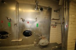 Phaudler 2,000 Gal. Rectangular Jacketed S/S Tank, S/N R4581186, with S/S Front, Horizontal Agitator