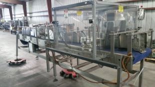 Laning Conveyor 24in wide belt, 14ft 6in long laner, begins with single file and separates product