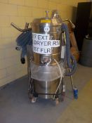 Nilfisk 26 Gal. Dry Vacuum, M/N 3307 AXXX, S/N 08AB824, Includes Accessories, Mounted on Portable