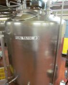 500 Gallon Stainless Steel Jacketed Processing Tank Jacketed Tank – last used in food processing
