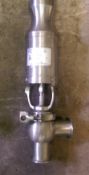 Waukesha Cherry-Burrell 2” 2-Way Air-Actuated Valve, Model WVALVE03566, S/N 328768 03