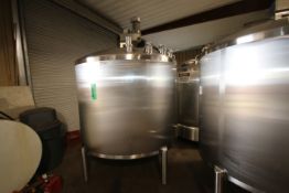 2006 Walker 1,000 Gal. Dome-Top, Slopped Bottom S/S Mix Tank, Model Mix, S/N SPG-58903-2 with Bottom