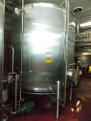 Cherry-Burrell 4,500 Gallon Vertical Mixing TankStainless Steel Construction #4 Finish Inside,