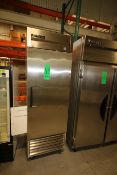 True Single Door Vertical Freezer, Model T-23F, S/N 1-4054433 with R404a Refrigerant