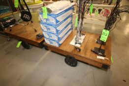 Tribeca Home Myra Vintage Industrial Modern Coffee/Cocktail Table Carts - Dimensions 48