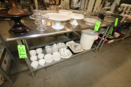 S/S Tables with Rounded Edges and Bottom Shelf, Aprox. 72