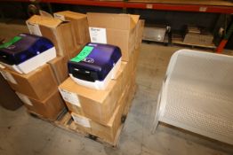 NIB Bay West Mechanical Hands Free Roll Towel Dispensers - Blue Translucent