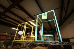 Metal Candle Lantern Holders - (2) Yellow and (1) Aqua