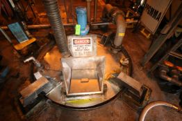 Aprox. 1,200 Gal. Cone-Bottom S/S Weigh Tank with Thru Floor Design, Chemineer 1/.75 hp Agitator,