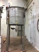 Aprox. 330 Gal. S/S Jacketed Mix Tank with Mixer (Note: Tank Has Some Inside Damage), LOCATED IN