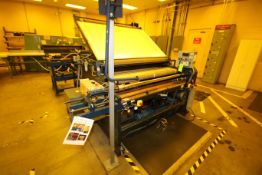 Durant 60” Rewind Machine with Hydraulic Positioning Table, Hydraulic Pump and Square D Controls