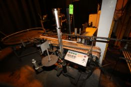 Autolabe Dual Labeler System, Model 9612, S/N 970955 Mounted on Aprox. 76” L x 12” W Conveyor (