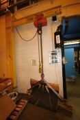 Gorbel Jib Crane with 13 ft. H x 7 ft. L - CM 2-Ton Hoist, 6 ft. L Spreader Bar - 2,000 lb.