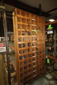 Lot of Assorted Plumbing Supplies Located on 2-Cubby Holes and 2-Cabinets, Supplies Includes Brass