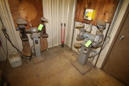 Double Edge Grinders includes 1-Holloway Grinder with .50 hp Motor, and 1-Baldor Grinder with 1 hp