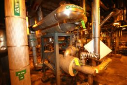 Aprox. 44” L x 12” W Shell and Tube Heat Exchangers, Mounted on Rack with (2) Fisher Control