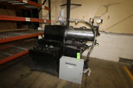 CMC 45 liter Media Mill, Aprox. 14” W x 34” L, SN# CMC-45-012, with 40HP, Haz Rating Class 1/Div