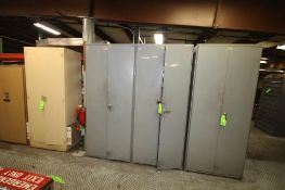 (4) 2-Door Cabinets with Contents, Contents Includes Sockets Screws, (4) Bags of Dry, C-Clamps,