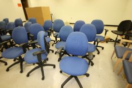 Blue Roller Desk Chairs, Adjustable Height