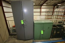 5-Double Door Cabinets with Contents, Contents Include Valves, Belts, Fuses, Mother Boards, Dwyer