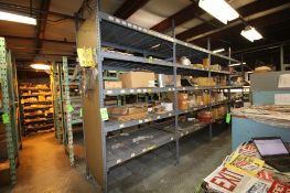 9-Sections of Shelving with Contents, Contents Includes, Print Cartridges, Gate Valve Lock Outs,