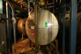 Hicks 2,600 Gal. Horizontal S/S Tank, Single-Wall, S/N 1315, Dims.: 60