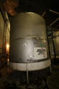 10,350 Gal. S/S Vertical Tank, Single-Wall, Dims.: 153