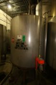 Hicks 1,260 Gal. Vertical S/S Tank, Single-Wall, S/N 1318, Dims.: 104