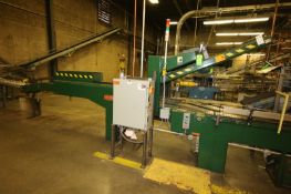 NewWay Empty Bottle Uncaser and Single Filer, with Drives and Conveyor