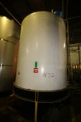S/S Vertical Tank, Single Wall, Dims.: 114
