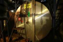 2,600 Gal. S/S Horizontal Tank, Single-Wall, Dims.: 73