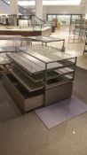 27.5x55x36 Gun Metal Grey 3 Shelf Product Display Case Rigging Cost: $45