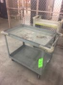 2 Shelf 4 Wheel Cart, Metal Rigging Cost: $5
