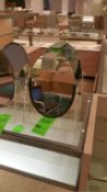14x10 Double Sided Oval Mirror on Clear Acrylic Base Rigging Cost: $10