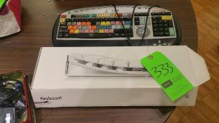 (2) Keyboards (1) Apple keyboard NIB and (1) Final Cut Pro Shuttleboard Keyboard Rigging Cost: $10
