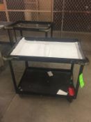 2 Shelf 4 Wheel Cart, Metal Rigging Cost: $5