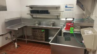 S/S C Shaped Dish Washing Station 4