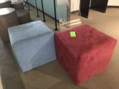 28x28x26 (1) ?Blue Suede Cube? and (1) Mauve Suede Cube Rigging Cost: $10