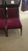 David Edward Patterned Purple Striped Felt Chairs with Chocolate Legs Rigging Cost: $20