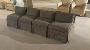 Gray and Black Striped Down Stuff Chairs Rigging Cost: $20