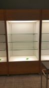 2'x4'x8' Wood Display Cabinet with (3) Glass Shelves and Top and bottom Lighting Rigging Cost: $35