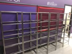 Approximately (15) Nickel Multi-tier Product Displays most glass missing
