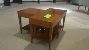 18x18x22 Wood End Tables with Under Shelf Rigging Cost: $10