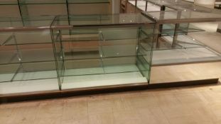 48” x 24” x 40” Chrome and Glass Display Cabinet with (3) Glass Shelves Rigging Cost: $55